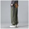 Pantalones casuales de moda, de marca, holgados, de pierna, microelásticos, de verano, de cintura alta, populares para jóvenes.