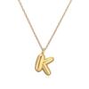 Collar con colgante de 26 letras inglesas chapado en oro y cobre de Aogu, venta transfronteriza, cadena de clavícula personalizada con nicho INS para mujer