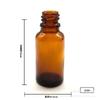 Botella de Reactivo de Vidrio Sódico-Cálcico Color Tan Botella Cosmética Ámbar Botella de Oz para Té Botella de Aceite con Tapa Gotero Marrón