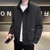 Nueva Chaqueta de Trabajo de Marca de Moda para Primavera y Otoño con Cuello Alto para Hombre, Ropa Exterior Versátil Elegante Casual Holgada de Gama Alta