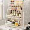 Estante de Almacenamiento para Condimentos de Cocina Estante de Almacenamiento Multifuncional para Encimera para Aceite, Sal, Salsa, Vinagre, Estante de Almacenamiento de Especias de Múltiples Niveles que Ahorra Espacio