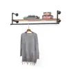 Estante de exhibición de ropa para tienda de ropa colgante de pared lateral colgante hierro estilo simple colgante de pared estante de exhibición de ropa para mujer combinación