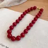 Collar de doble capa con cuentas acrílicas transfronterizo europeo y americano, cadena para la clavícula de lujo ligero de alta gama, joyería de estilo étnico vintage al por mayor