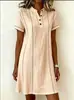 Vestido Casual de Verano Suelto Popular con Estampado, Cuello Alto de Pie, Botones, Sitio Independiente Transfronterizo Europeo y Americano 2026 Amazon
