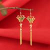 Nuevos pendientes de mariposa antiguos chapados en oro de estilo chino para mujer, ligeros, de lujo, retro, elegantes, estilo palacio, pendientes largos con borlas