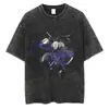 Camiseta Lavable con Estampado de Anime Hip-Hop Streetwear Japonés Naruto Harajuku Camiseta de Algodón Unisex Verano Manga Corta