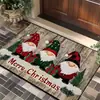 Tapete de Chão de Natal Transfronteiriço Amazon Decoração Tapete para Porta de Entrada de Natal Festival Uso Doméstico Tapete com Absorção de Água Resistente à Sujeira