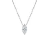 Collar Yaliwa de Plata 925 con Moissanita para Mujer, Colgante Geométrico de Lujo Ligero de Nicho, Joyería de Cadena con Corte Cruzado a la Moda para el Trabajo