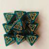 Dados de Patrón de Dragón de 8 Caras Elemento Dragón Dados Polifacéticos D8 Juego de Mesa Dungeons and Dragons de Diez Piezas Set Transfronterizo Dados
