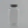 Botella Transparente de Boca Ancha de 150 ml PET Tableta Cápsula Alimento Saludable Caramelo Comprimidos Prensados 37 Dientes Polvo Sólido Botellas de Plástico