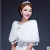Vestido de novia, chal de lana para boda, cheongsam de invierno, vestido de dama de honor, chal de piel sintética, capa de otoño e invierno