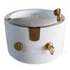 Tina de Pie de Acrílico Cubo de Pie de Acero Inoxidable Chapado en Oro Luces de Colores Cuidado de la Salud del Pie Salón de Belleza Terapia de Pies