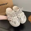 Zapatillas de Entrenamiento Alemanas de Suela Gruesa de Nicho para Mujer, Nuevas Zapatillas Deportivas Casuales de Punta Redonda Primavera/Verano 2026, Pantuflas Cerradas de Bloques de Color