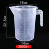 Taza medidora de plástico engrosado con escala, taza medidora de grado alimenticio, taza medidora experimental, vaso medidor, cilindro medidor, taza de plástico a escala