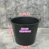 Cubo de Goma Resistente a Impactos de 10 Litros, Cubo para Mortero, Cubo Negro de Goma para Obra, Cubo de Agua, Cubo para Agua de Pozo