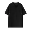 Camiseta de Manga Corta con Cuello en V para Hombre, Ropa de Verano de Manga Media para Niños, Nueva Camiseta Juvenil de Marca de Moda 2026 de Corte Holgado
