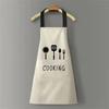 Delantal Nuevo Impermeable y a Prueba de Aceite para Hombre y Mujer Limpiable con la Mano Cocina Cocina Trabajo en Casa a Prueba de Aceite Delantal Estilo Coreano Venta al Mayoreo