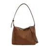 2026 Nuevo Bolso de Hombro Único de Gamuza Retro para Mujer Bolso de Axila de Otoño/Invierno de Gama Alta con Sensación Relajada Bolso Cruzado Versátil