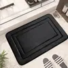 Capacho de Entrada de Corredor Simples Transfronteiriço Tapete de Banheiro Absorvente Tapete Macio para Pés Tapete de Carpete de Fio de Laço de Coral para Casa