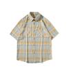 Nueva Llegada 2024 Camisa de Cuadros de Manga Corta para Hombre Verano Marca de Moda Moderna Holgada Talla Grande Camisa Casual Top para Hombre