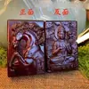 Encendedor de Juguete de Relieve de Doble Cara de Palo de Rosa Queroseno Antiguo Retro Viento Creativo para Hombre