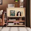 Gabinete de Revista abatible estilo tronco Gabinete lateral para sala de estar Estante de almacenamiento estilo japonés Librero Gabinete tipo cubo Almacenamiento para el hogar Gabinete de almacenamiento nórdico