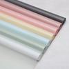 Papel de regalo para flores de papel liso coreano con líneas de smog brillantes, papel de niebla, paquete de flores translúcido hecho a mano, materiales de plástico para floristería