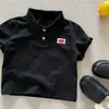 Camiseta Delgada de Moda de Verano Ropa Infantil Dibujos Animados Manga Corta Solapa Elegante Nueva Camiseta Polo para Niño Niña Bebé
