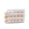 Caja plegable para almacenamiento de huevos transfronteriza para cocina casera, puerta lateral de refrigerador, estante de huevos apilable multicapa, dispensador de huevos con ruedas