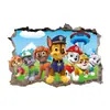 Pegatinas de Pared 3D Patrulla Canina Transfronteriza para Habitación Infantil Decoración de Pared de Fondo Dormitorio Guardería Pegatinas Impermeables Autoadhesivas