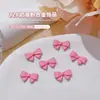 Arte de Unha Laço Pérola Joia Novo Doce Princesa Gravata Borboleta Rosa Tridimensional Luxo Leve Usar Armadura Acessórios DIY