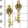 Mezcla 20 Colgantes de Serie de Llave Búho Corazón de Aleación de Oro Antiguo Accesorios para Pulsera Collar DIY
