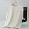 [7A Antibacteriano] Camiseta Regata Masculina de Algodão Mercerizado Seda Gelada Refrescante Secagem Rápida Fitness Esportes Cor Sólida