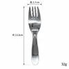 Juego de Cuchara y Tenedor Planos de Acero Inoxidable 304 de Alto Valor para Niños, Bebés, Infantes y Niños Pequeños, Cuchara Especial para Sopa