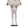 Medias Negras Spice Girl Deseo Puro Hasta la Rodilla Dulce Encaje Lolita Medias JK Lindos Calcetines con Lazo para Pantorrilla