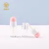 Tubo de Brillo Labial Mini Gorra Redonda 4.5ml Cabezal de Pincel Grande Labial de Arcilla Material de Empaque de Plástico Botella de Maquillaje Líquido Botella Vacía