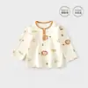 Roupas de bebê, camisetas de manga comprida para bebês, novas blusas casuais de primavera e outono para meninos e meninas, roupas infantis