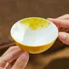 Fábrica Rocha Mineral Branca Pintada à Mão Ruoli Inflorescência Cerâmica Pequena Xícara de Chá Para Senhoras Xícara Especial Para Degustação de Chá Xícara de Anfitrião Conjunto de Chá Kung Fu