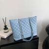 Bolso de hombro informal de gran capacidad para mujer, moderno y sencillo, con cadena de rombos, bolso grande portátil de moda para otoño 2023
