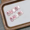 Arte de Unhas de Primavera com Design de Despertar do Leão, Armadura de Batalha Olho de Gato, Festiveza com Tema de Pêssego, Adesivos de Unha Removíveis, Efeito 3D, Unhas Iluminadas, Acabamento Perfeito