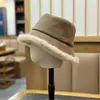Nuevo Sombrero de Pescador de Felpa Estilo Coreano para Mujer, Versátil Otoño e Invierno, Forro Polar Grueso A prueba de Frío con Protección para las Orejas, Sombrero de Cubo