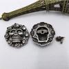 Al por mayor del fabricante Pulsera de Calavera Retro DIY Accesorios Correa de Reloj Punk Hebilla Decorativa de Calavera Plata Antigua Hebilla de Remache