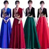 Vestido de Performance para Coro Feminino, Novo Vestido Longo para Apresentadora, Estudante, Adulto, Recitação de Poesia, Banquete, Elegante Vestido de Noite