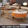 Mesa de Centro de Madeira Maciça Sala de Estar Uso Doméstico Apartamento Pequeno Moderno Simples Luxo Leve Sensação de Alto Padrão Camada Dupla Mesa de Chá para Sofá