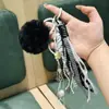 Colgante de Bolsa Pom Pom Grande Estilo Miu Popular Transfronterizo Personalizado Correa para Teléfono Cadena de Teléfono de Encaje Mismo Estilo Transmisión en Vivo