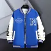 Fornecimento exclusivo transfronteiriço de cardigans estilo americano para homens, jaquetas baseball vintage da moda, jaquetas casuais versáteis para homens