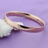 Joyería de Comercio Exterior Cobre Plateado Moda Europea y Americana Pulsera de Círculo Oro Rosa Versión Coreana en Stock Temu Xiyin Tk Venta Caliente