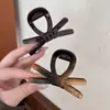Pinza para el Cabello con Lazo Color Marrón Chocolate para Mujer 2025 Nuevo Pinza Tiburón de Gama Alta Pinza para el Cabello Accesorio para el Cabello de la Parte Posterior de la Cabeza