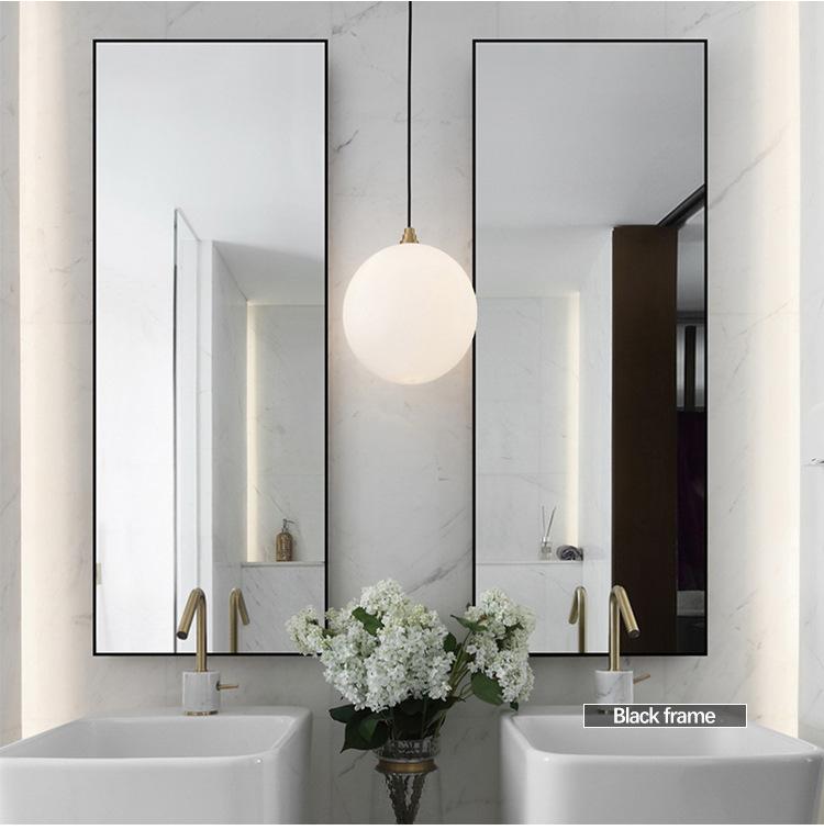 aluminum bathroom mirror
