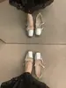 Primeiro Encontro com os Sapatos Mary Jane Prata Retro com Laço Estilo Francês para Mulheres, Novo Modelo 2026 com Tira Única, Salto Bloco Versátil, Design Baixo